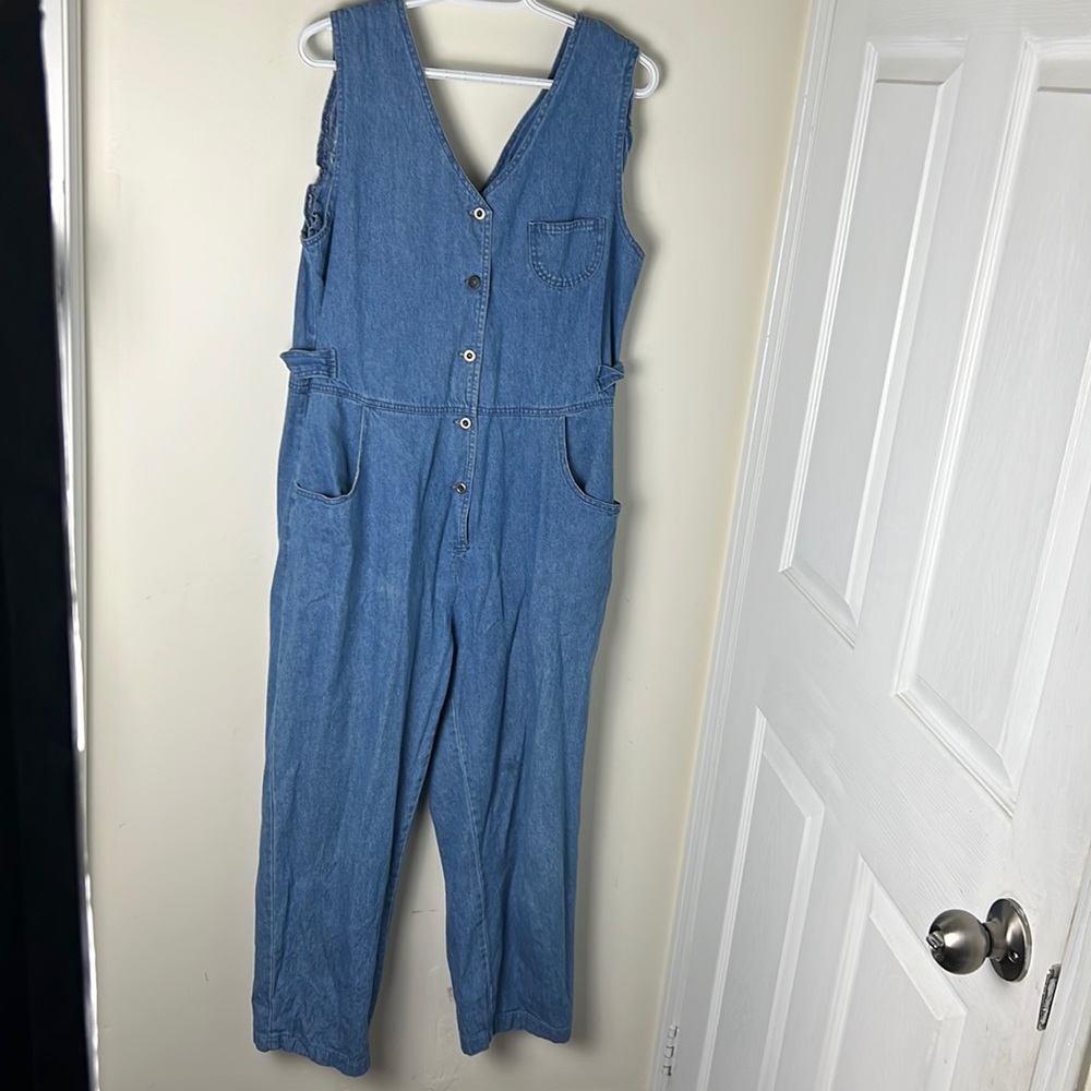 Tabi vintage Denim Jumpsuit Overall Size large
